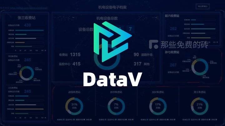 DataV – 免费开源的 Vue / React 大屏数据展示组件库，使用简单、效果酷炫的前端数据可视化开发插件插图