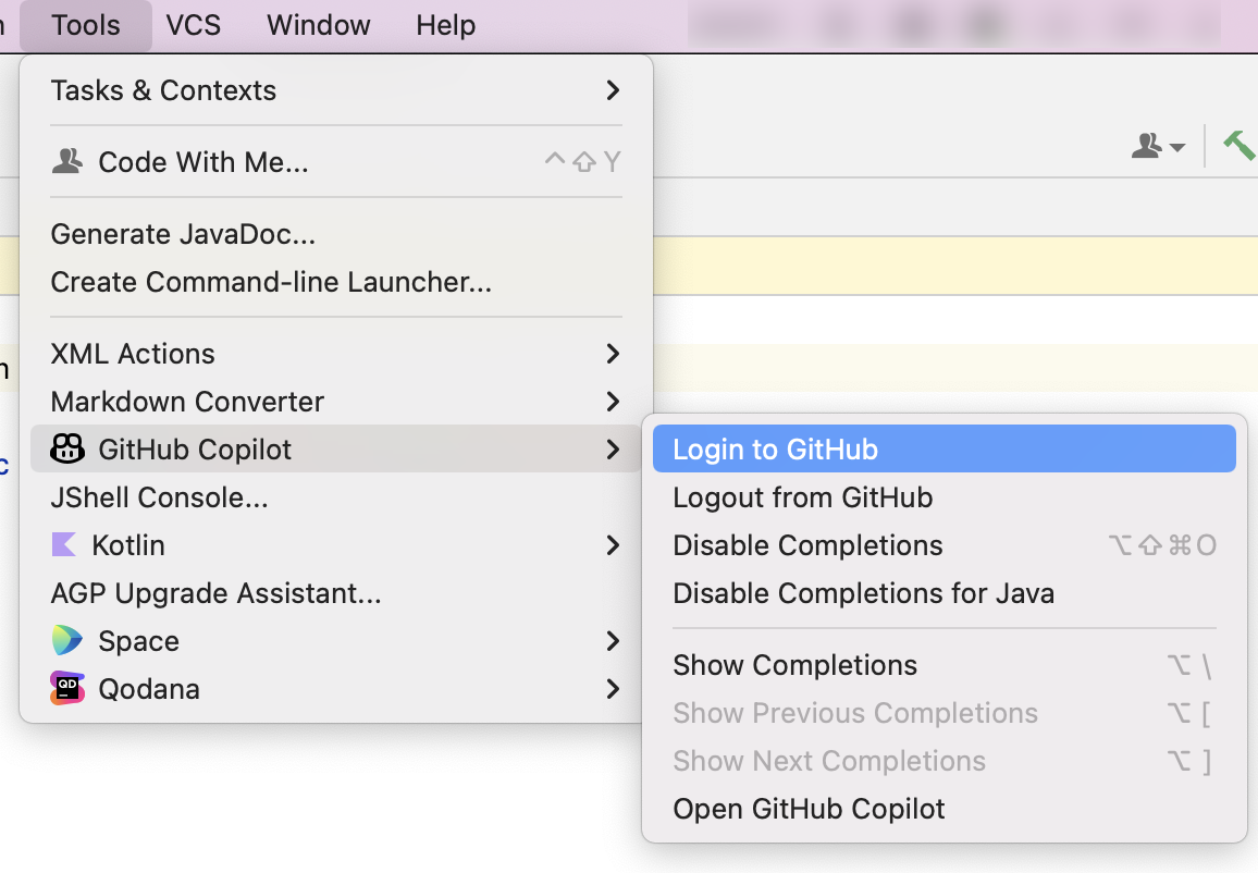 JetBrains IDE(IDEA/WebStorm)配置GitHub Copilot插图(2)