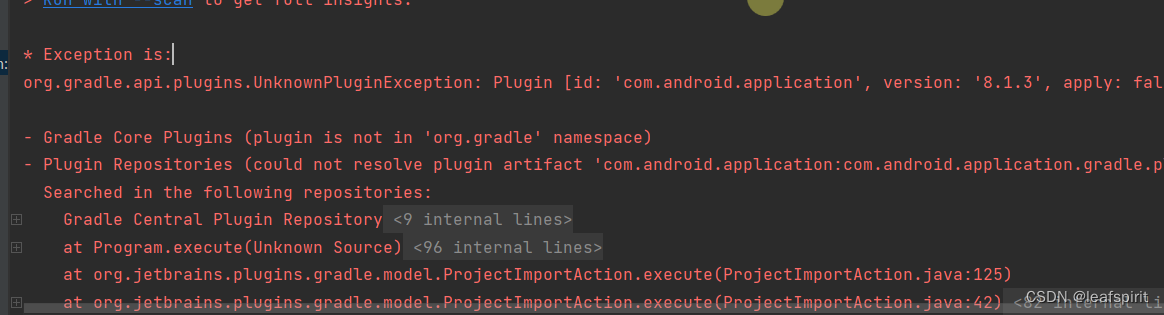 Android Studio 出现 org.gradle.api.plugins.UnknownPluginException 如何解决插图