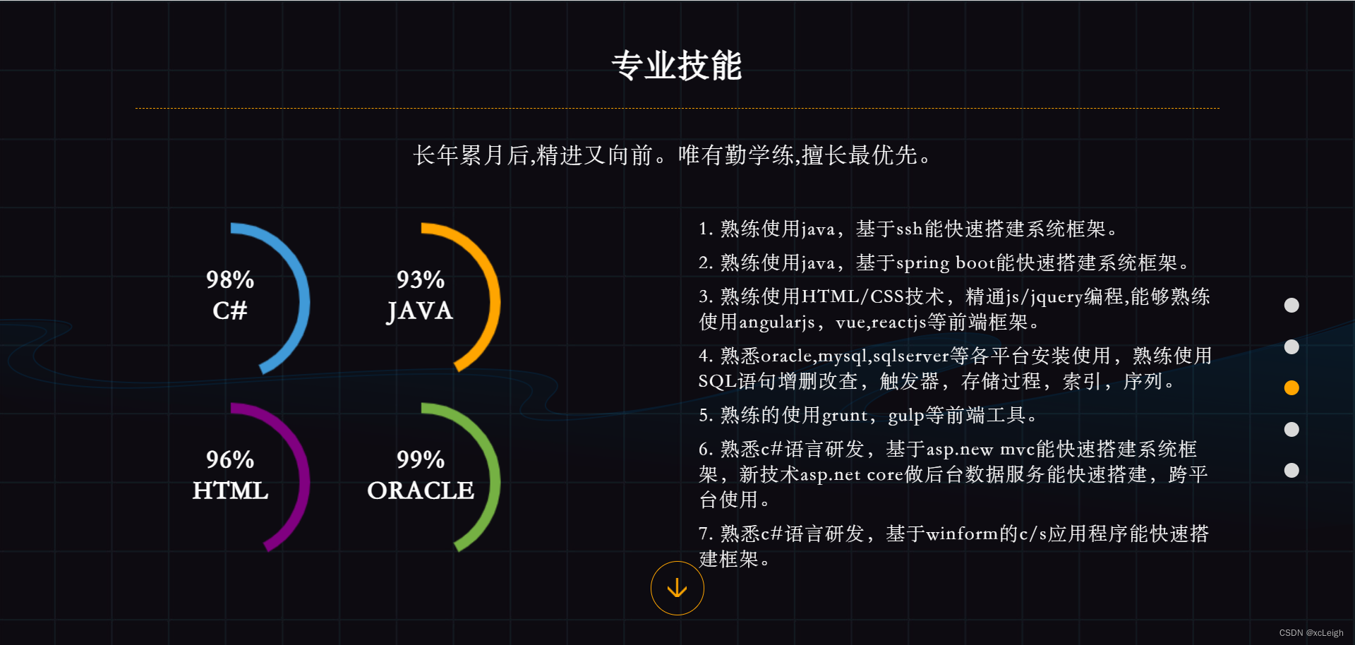 html简洁漂亮的个人简历,个人主页，个人简介网页版(源码)插图(2)