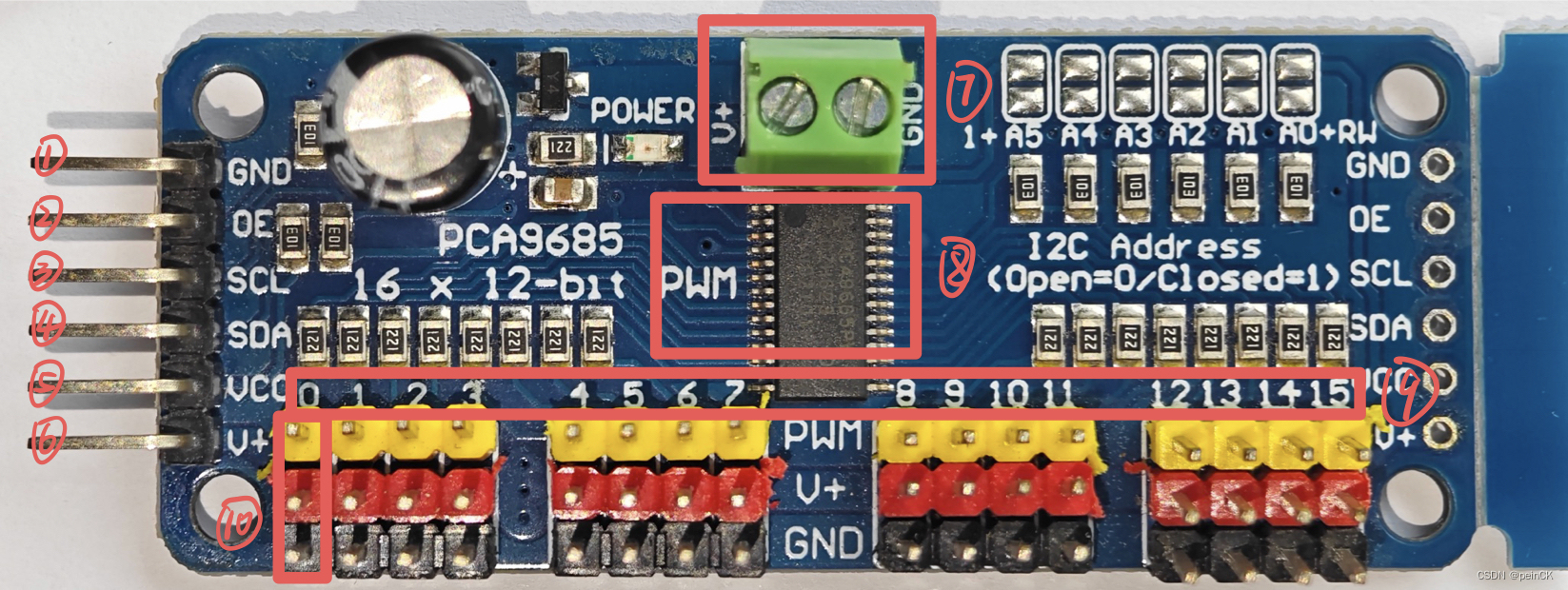 STM32–PCA9685驱动（16路舵机驱动模块）插图