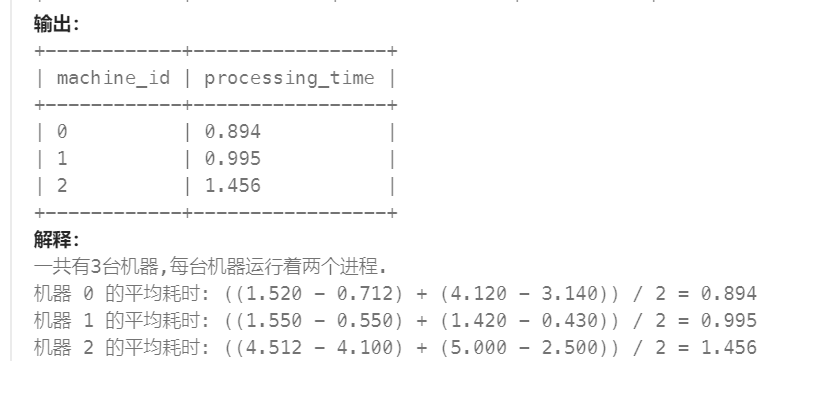 10 -每台机器的进程平均运行时间（高频 SQL 50 题基础版)插图(3)