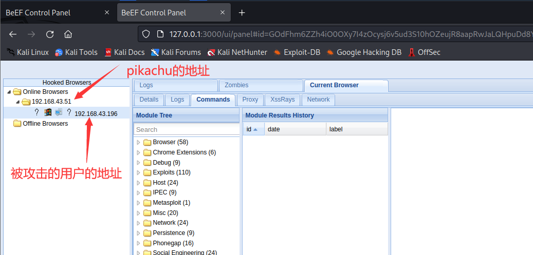 beef-xss详细教程(一文带你学会beef) | Kali下安装beef | beef-xss反射型，储存型利用 | beef实现Cookie会话劫持 | 键盘监听 | 浏览器弹窗，重定向等插图(9)