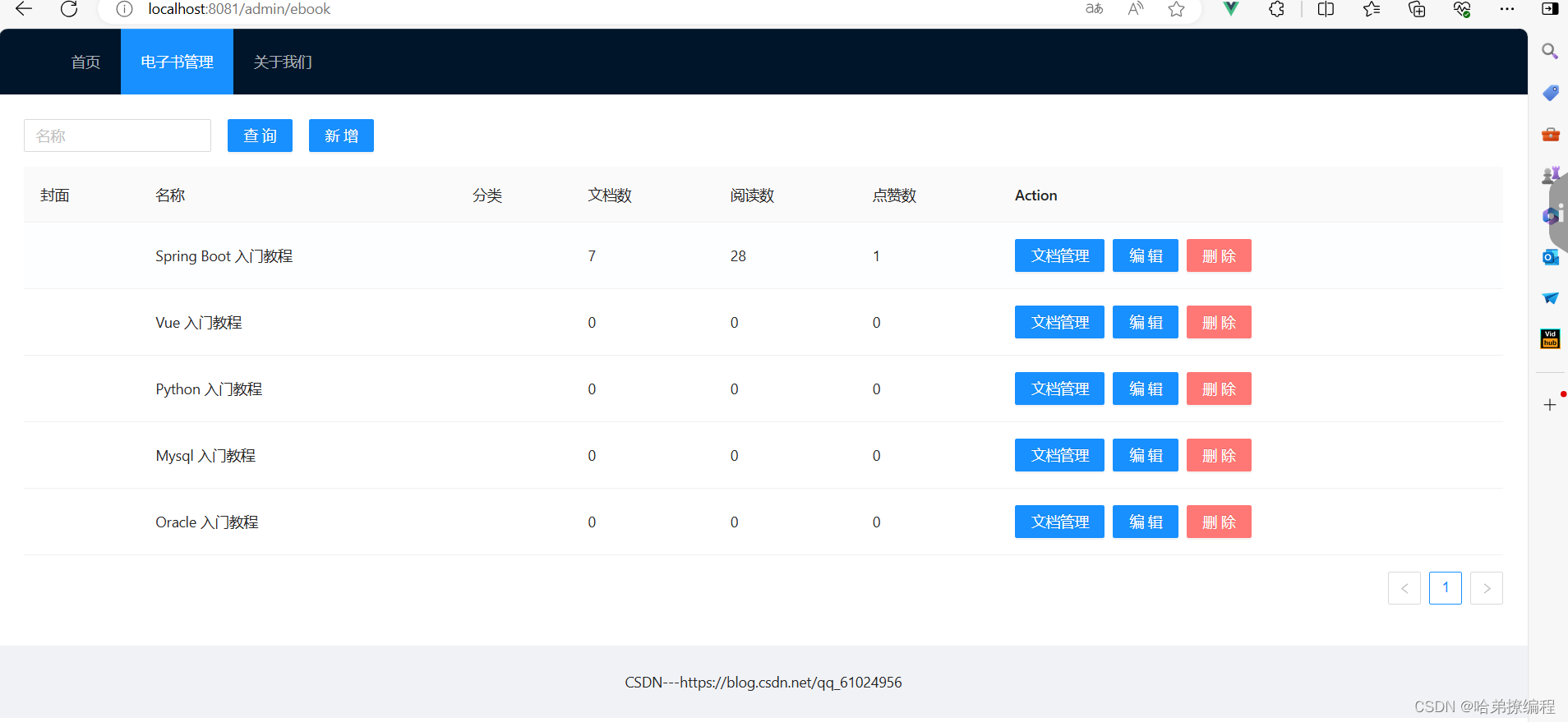 【wiki知识库】04.SpringBoot后端实现电子书的增删改查以及前端界面的展示插图(3)