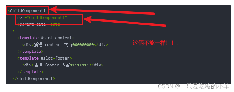 vue3传属性时报错 [Vue warn]: Component is missing template or render function.插图