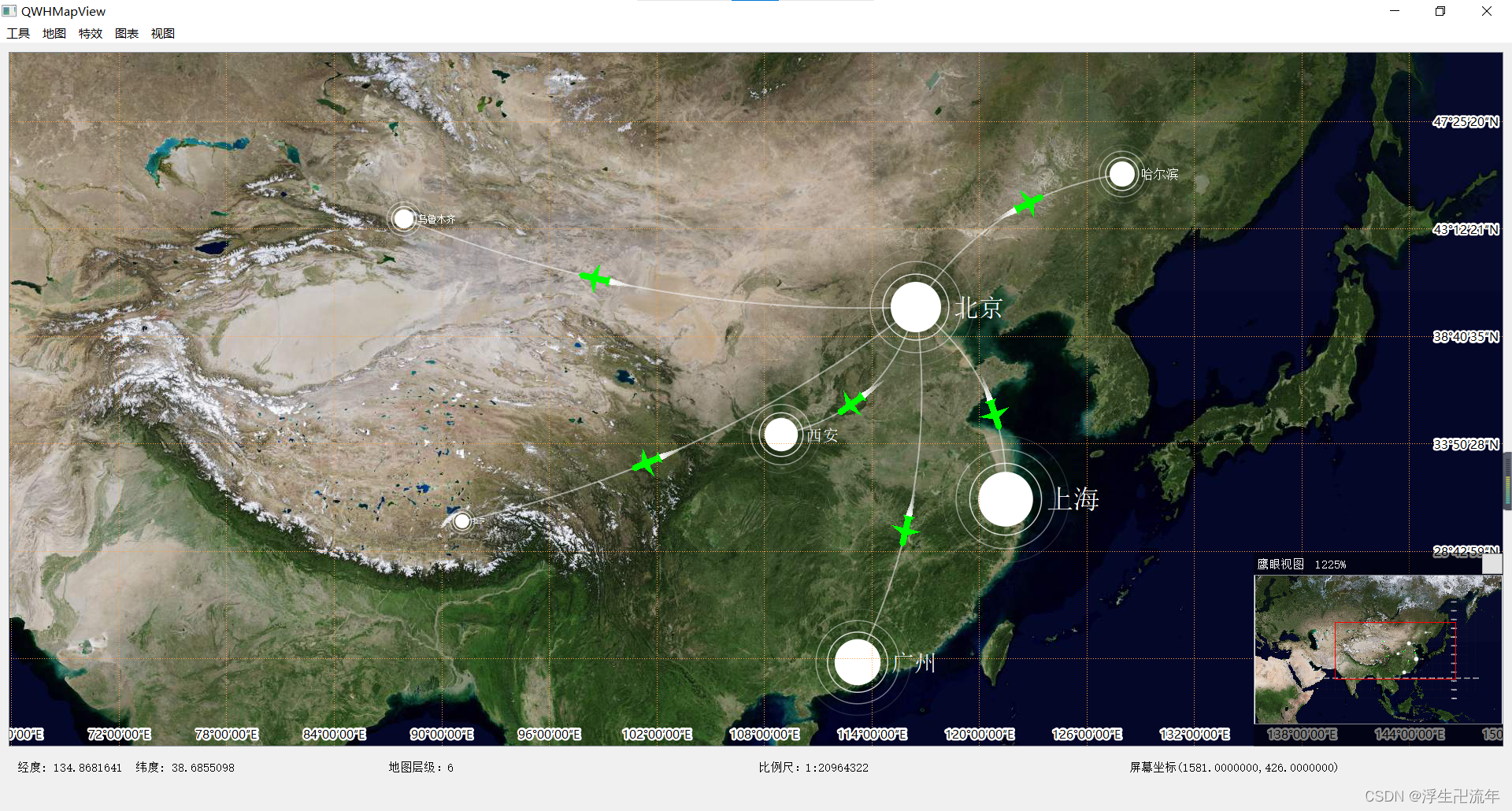 QGraphicsView实现简易地图20『鹰眼视图-全图显示』插图