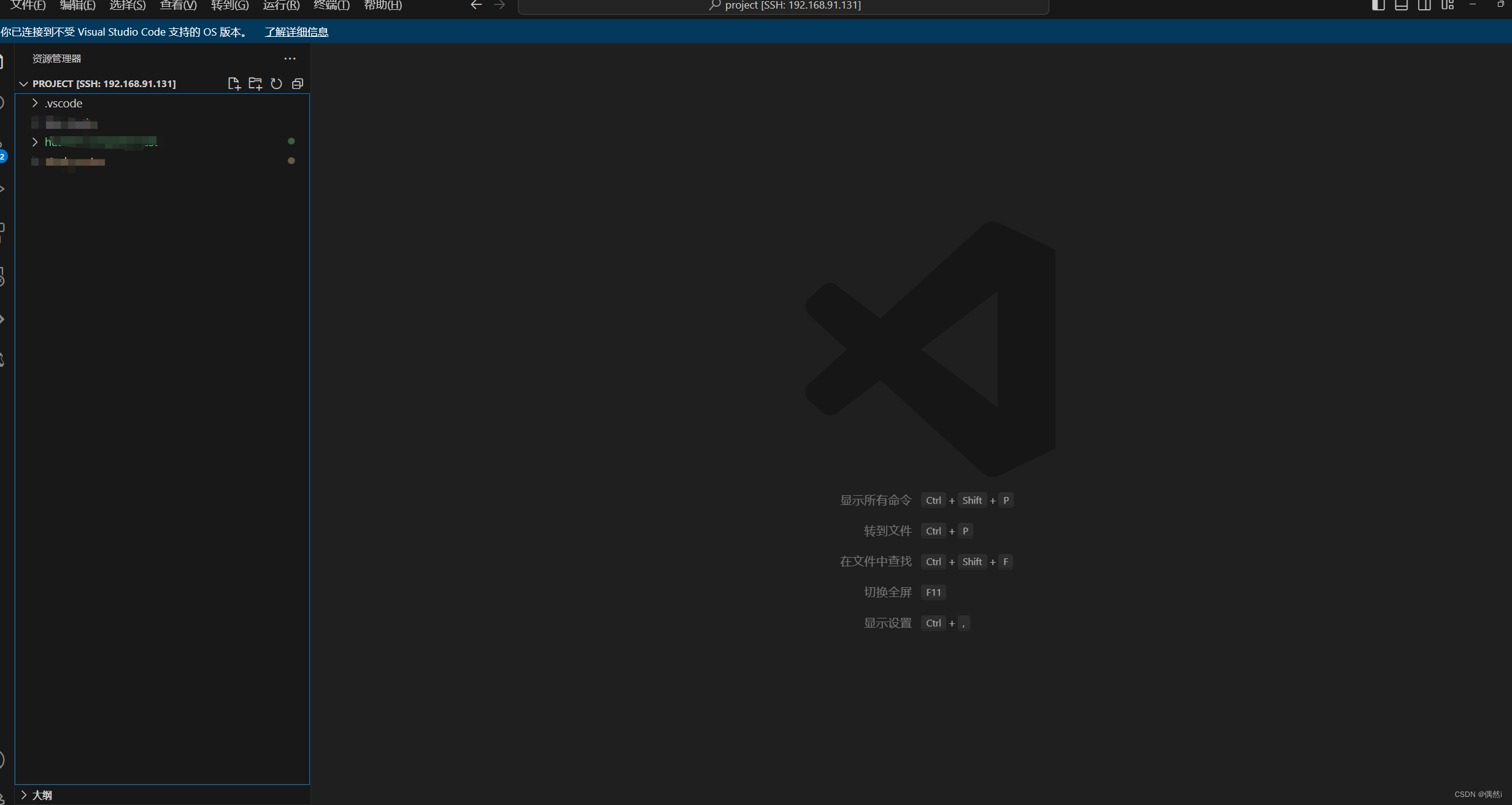 vscode更新至1.86版本后，ssh远程连接服务器出现异常插图