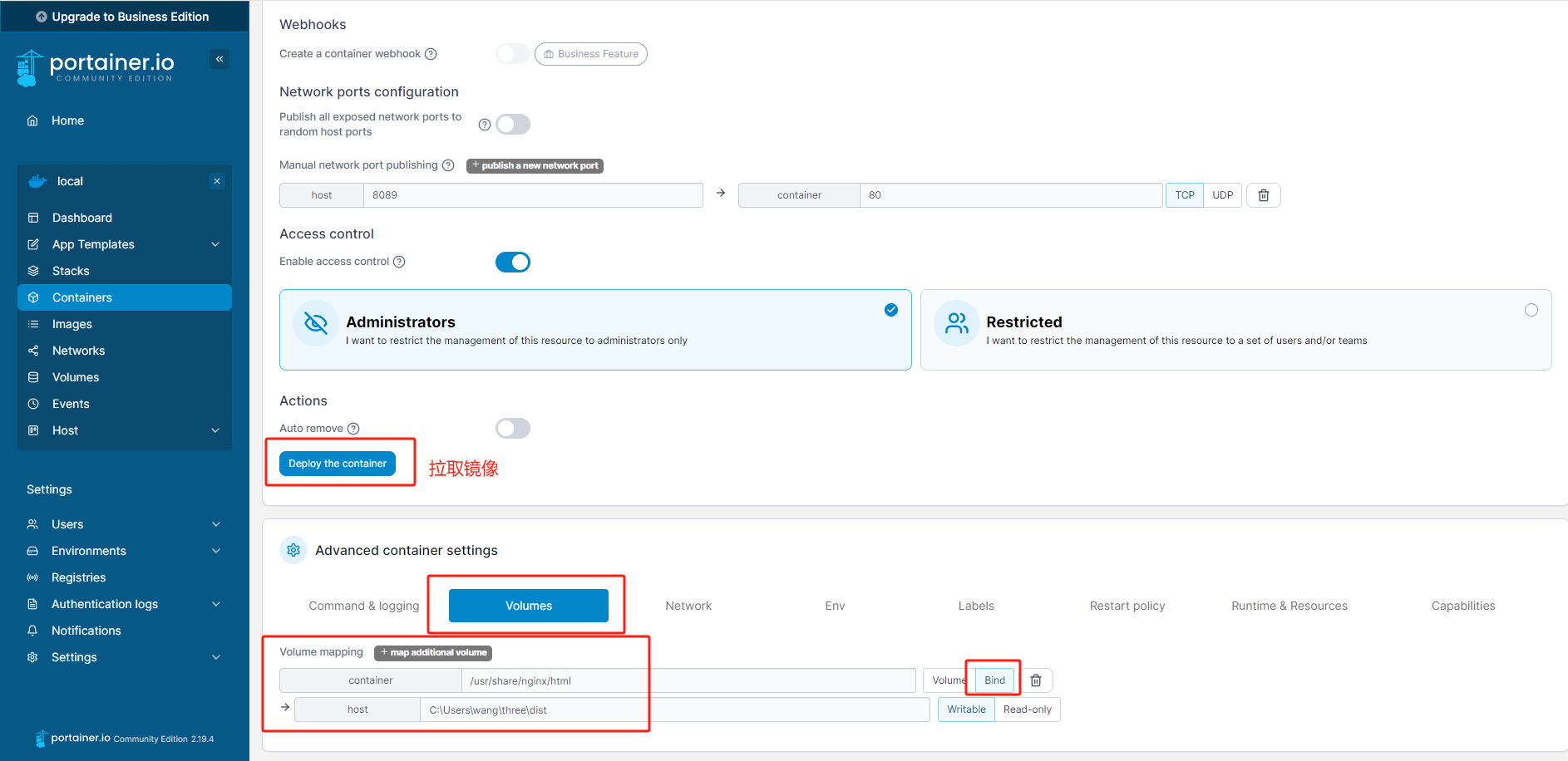 使用Portainer部署一个静态Web站点并实现远程访问插图(6)