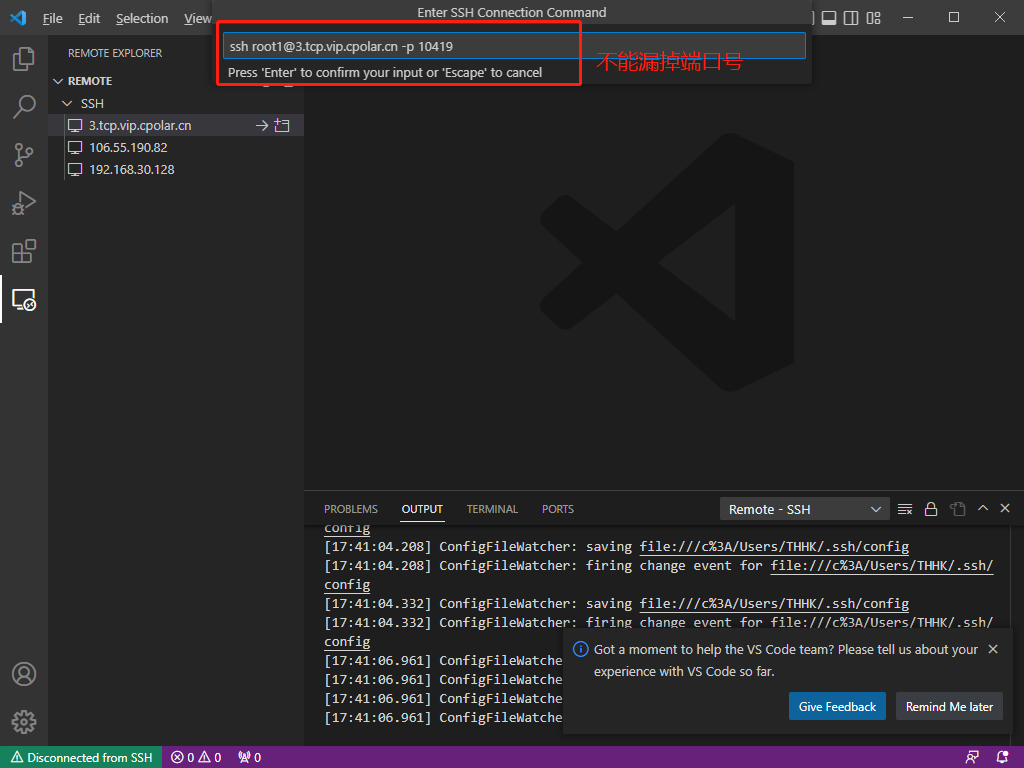 【vscode远程开发】使用SSH远程连接服务器 「内网穿透」插图(18)