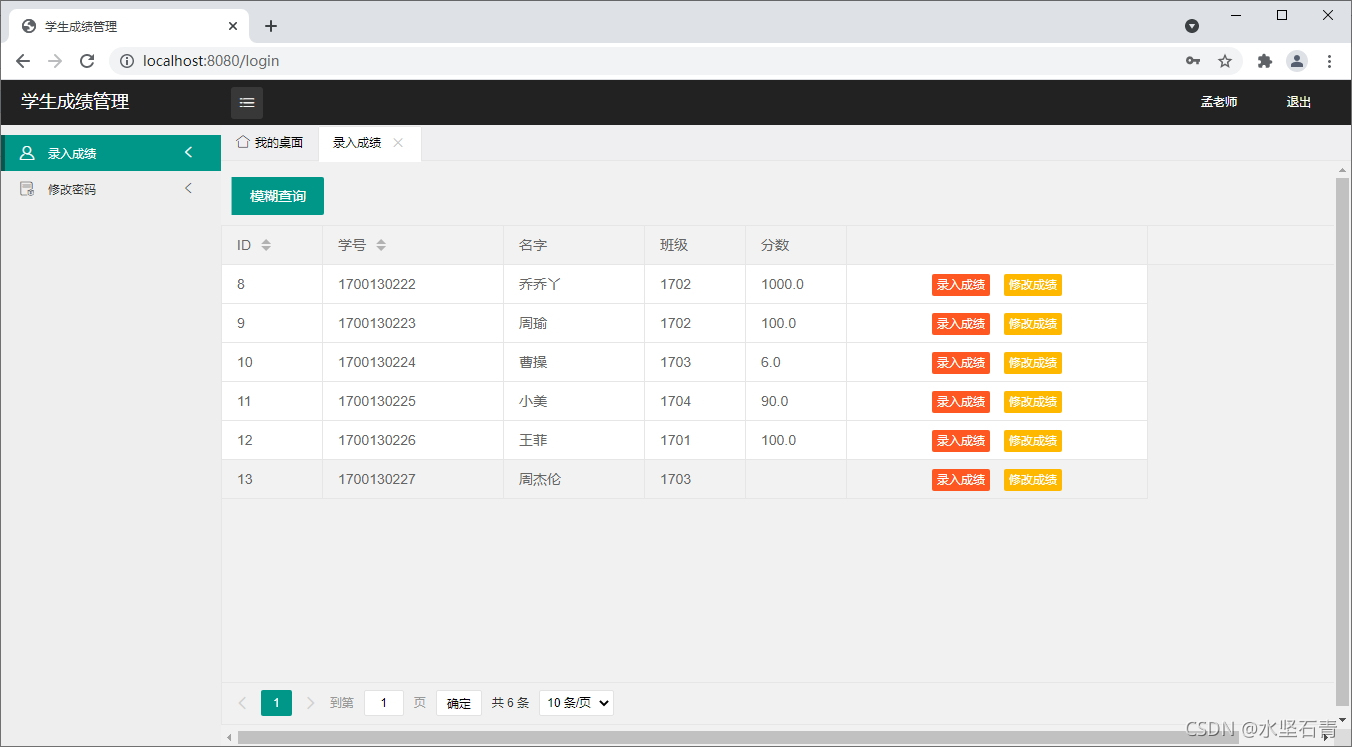 IDEA+Java+SSM+Mysql+Layui实现Web学生成绩管理系统【建议收藏】插图(6)