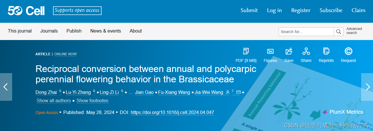 Cell-在十字花科植物中年生和多次开花多年生开花行为的互相转化-文献精读21插图