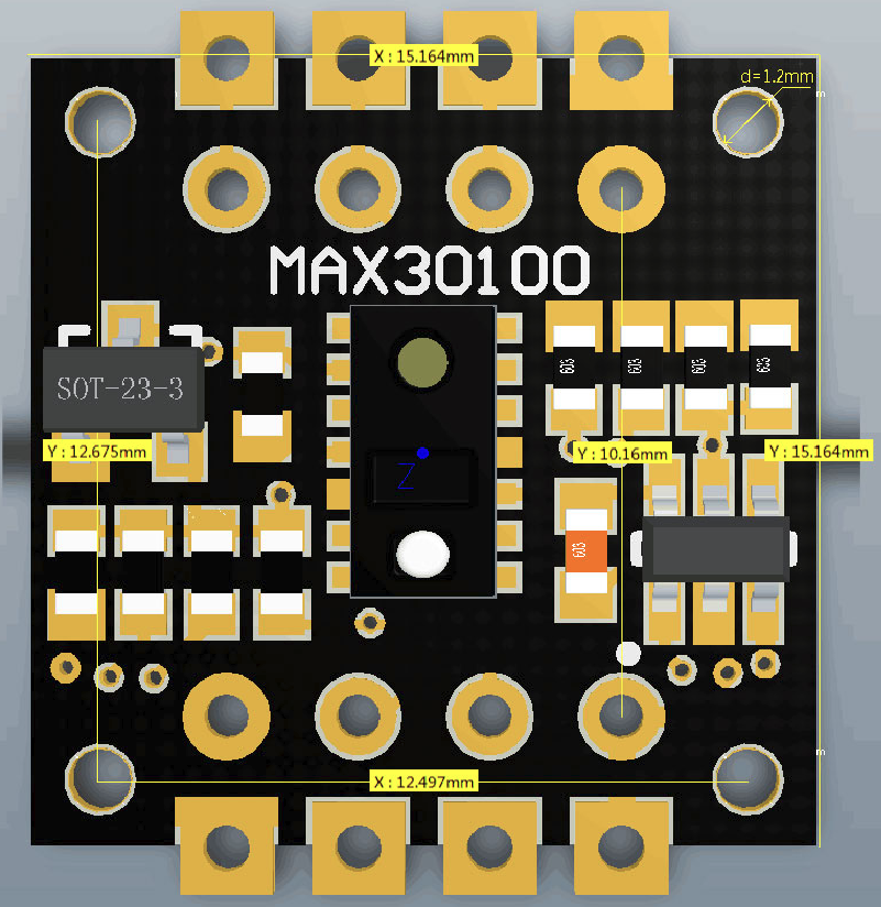 电子模块|心率血氧传感器模块MAX30102及其驱动代码插图(2)