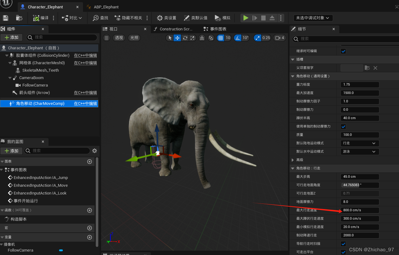【UE5.1 角色练习】11-坐骑——Part1（控制大象移动）插图(24)