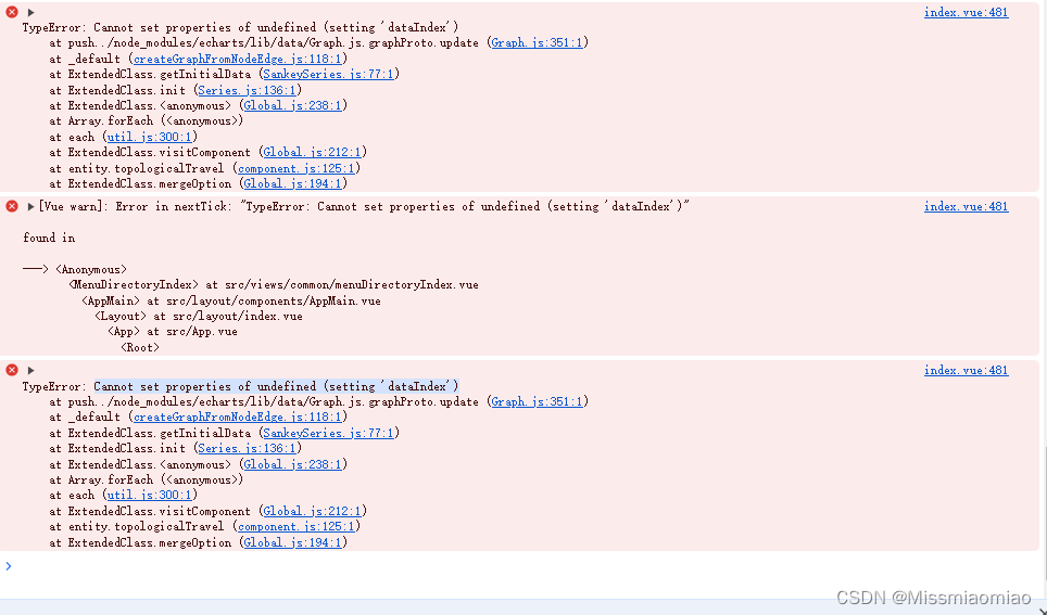 桑基图Cannot set properties of undefined (setting ‘dataIndex‘)插图