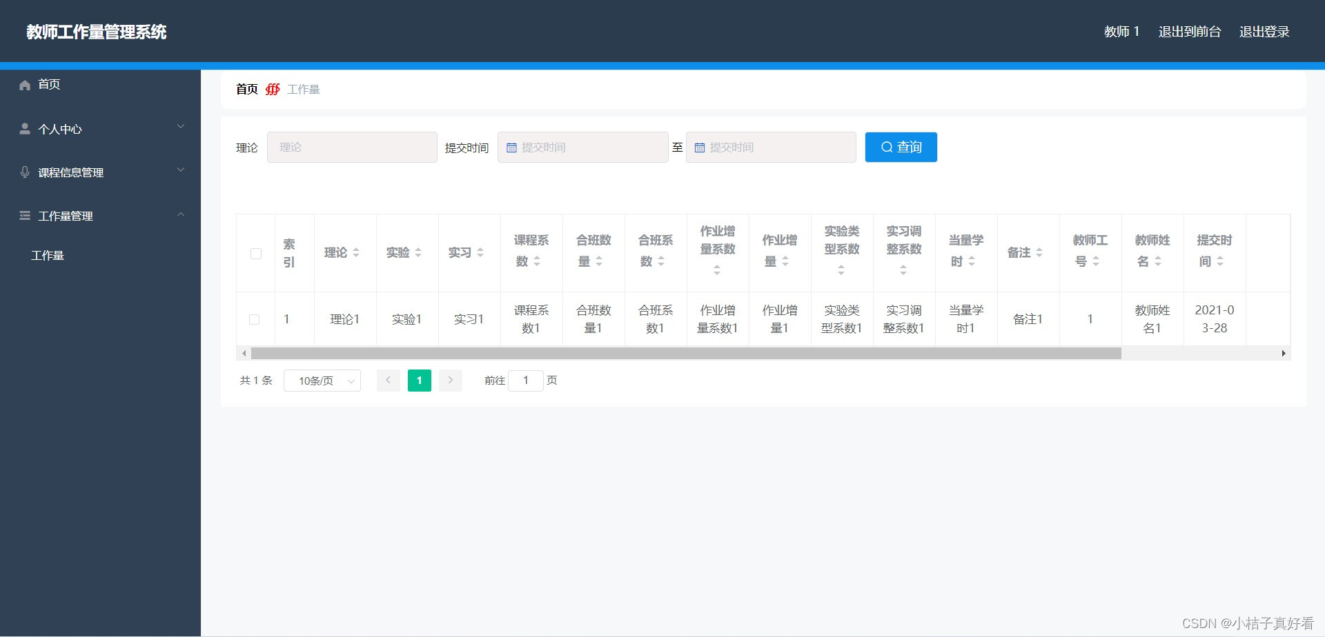 SpringBoot+Vue教师工作量管理系统（前后端分离）插图(9)