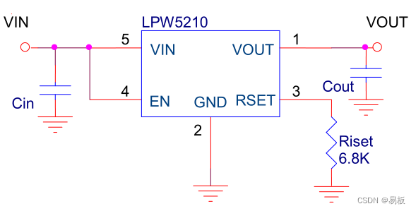 具有可编程电流限制的1.5A电源开关LPW5210用于5V或USB供电输出过流保护只要3毛插图