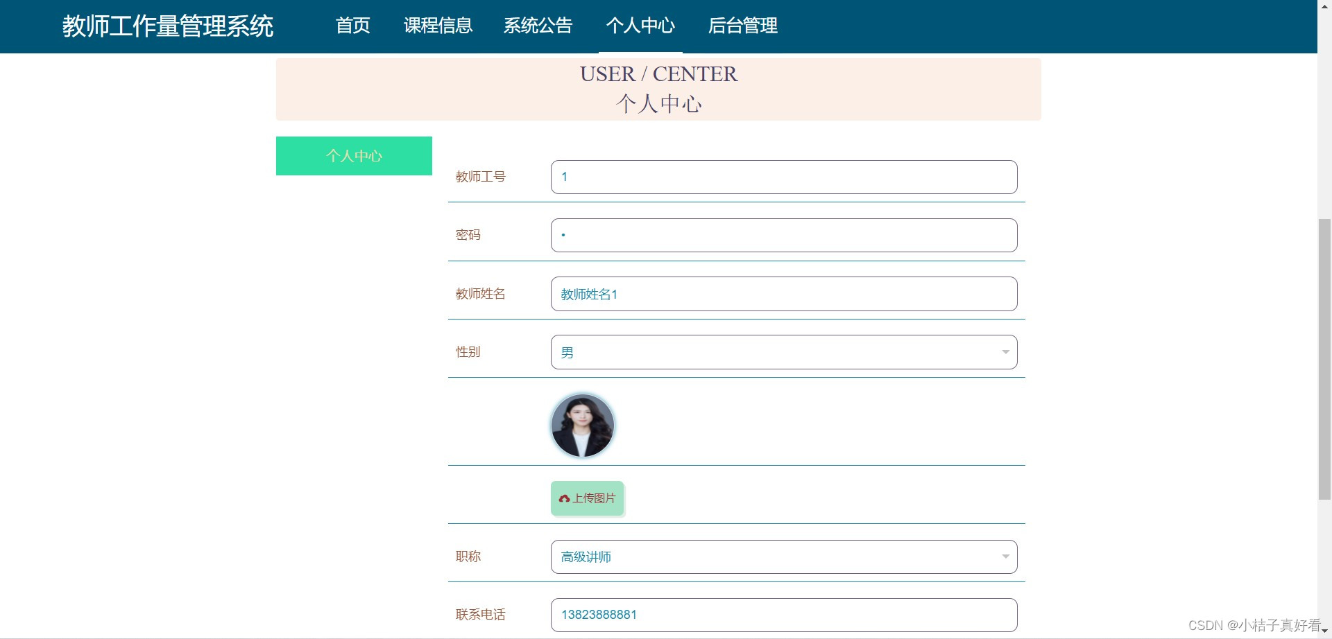 SpringBoot+Vue教师工作量管理系统（前后端分离）插图(6)