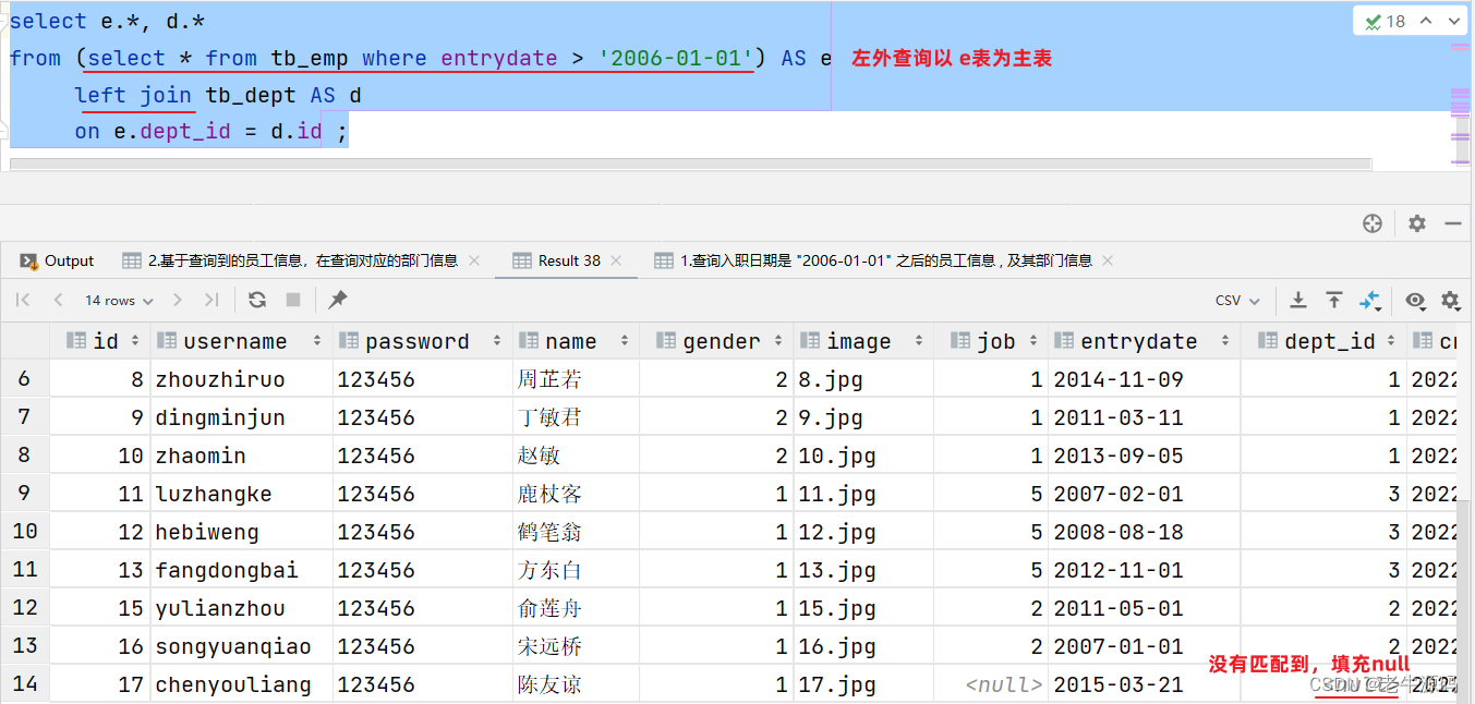 【JaveWeb教程】（22） MySQL数据库开发之多表查询：内连接、外连接、子查询 详细代码示例讲解（最全面）插图(14)