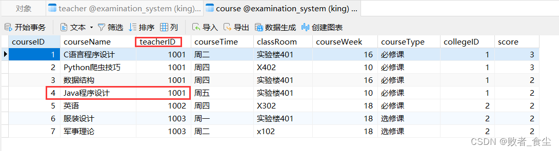 基于Java的教务信息管理系统（前端 + 后端）插图(9)