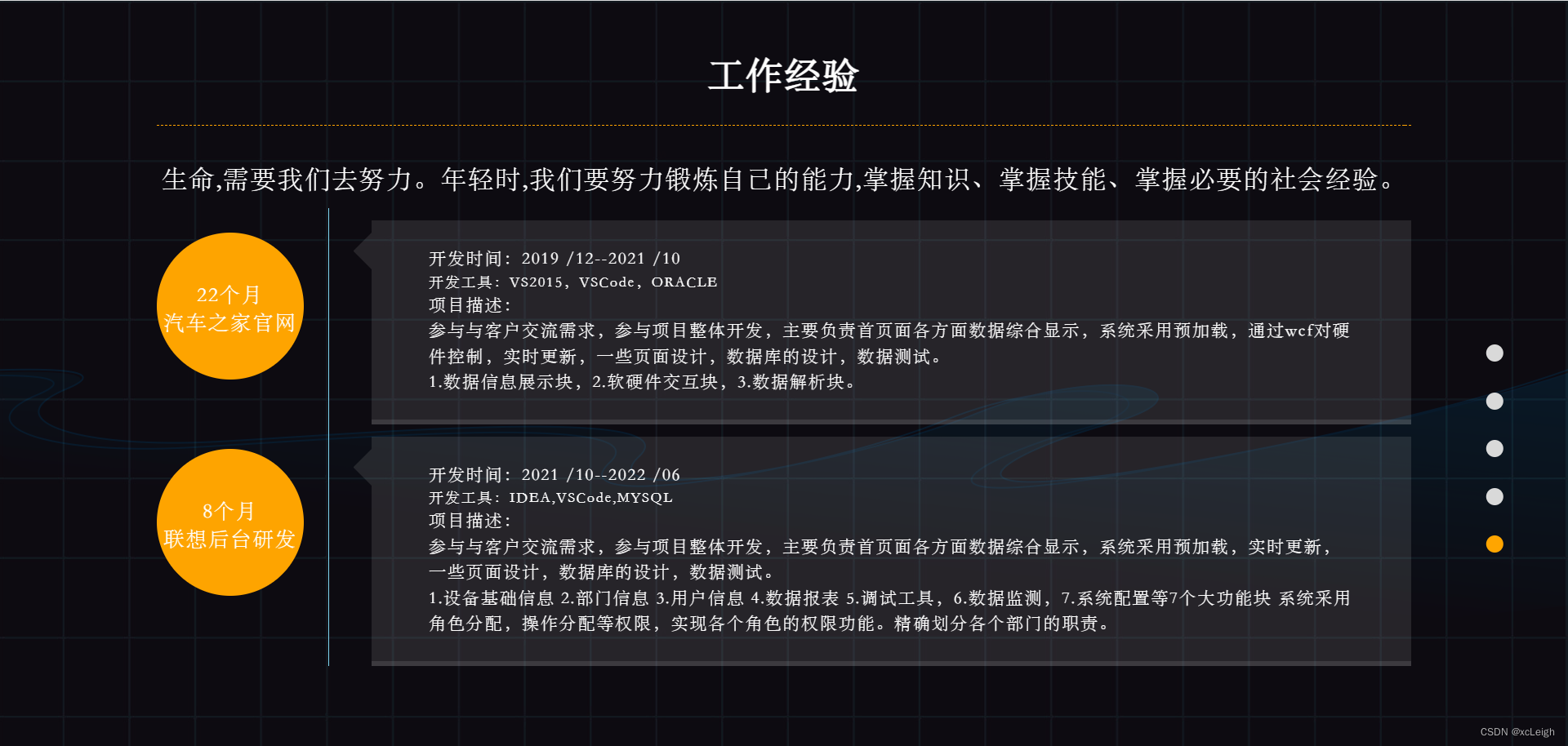 html简洁漂亮的个人简历,个人主页，个人简介网页版(源码)插图(4)