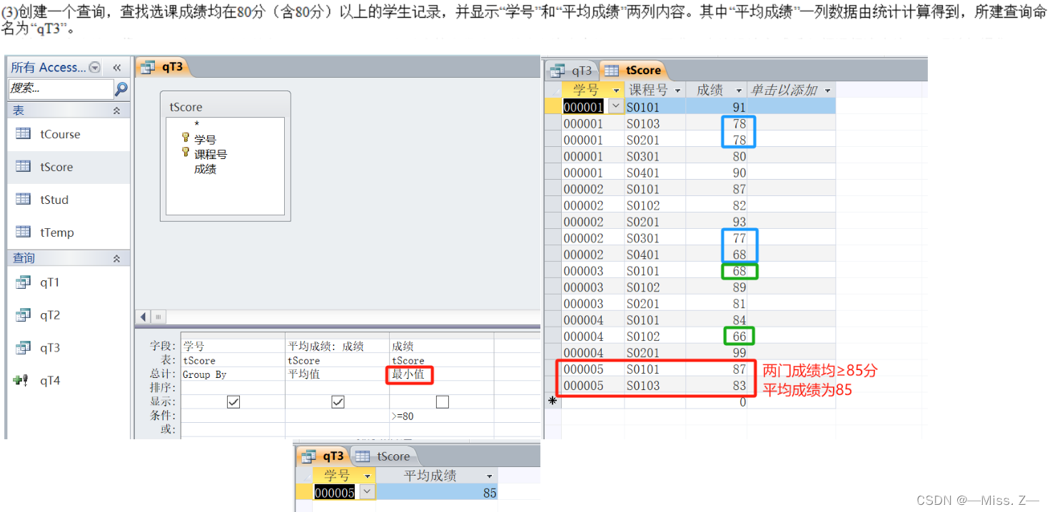 计算机二级Access操作题总结——简单应用插图(1)