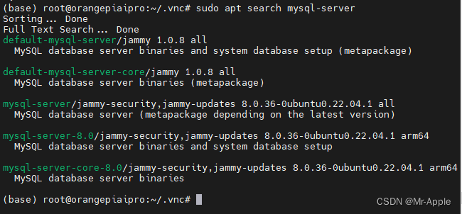 OrangePi AIpro Ubuntu 22.04 aarch64 安装MySql 8.0插图