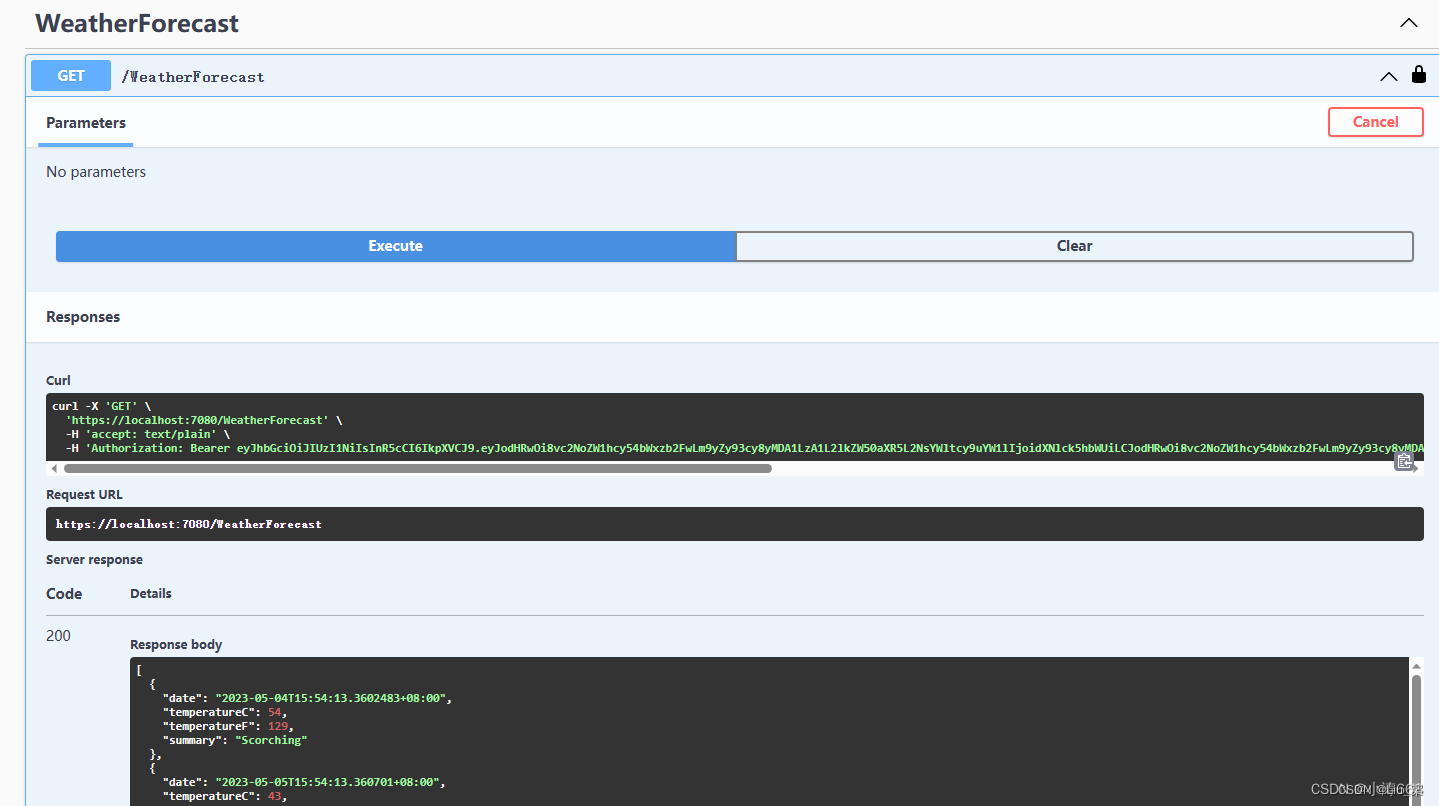 .NET 6 WebApi Swagger 配置 JWT token+Authorize认证插图(11)