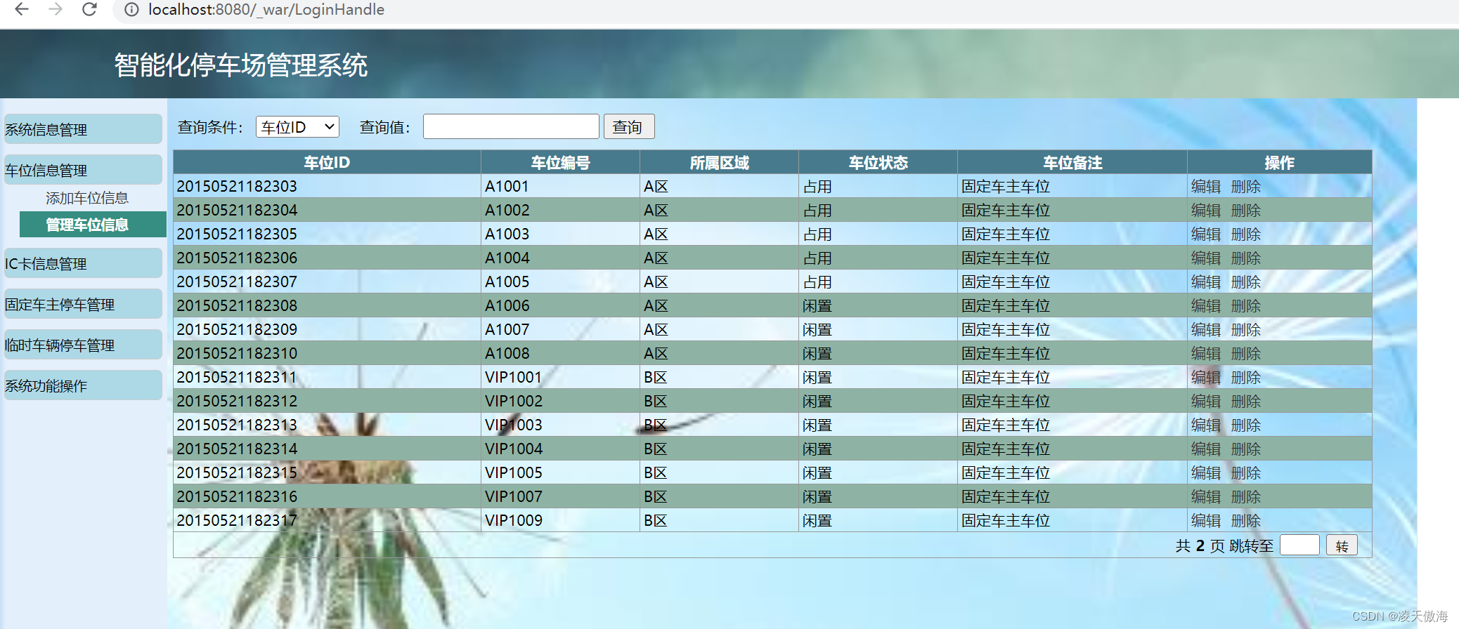 基于Web的停车场管理系统(Java)插图(8)