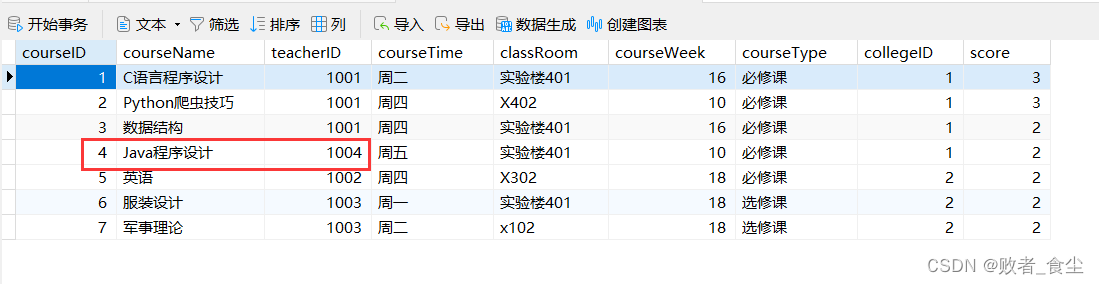 基于Java的教务信息管理系统（前端 + 后端）插图(10)