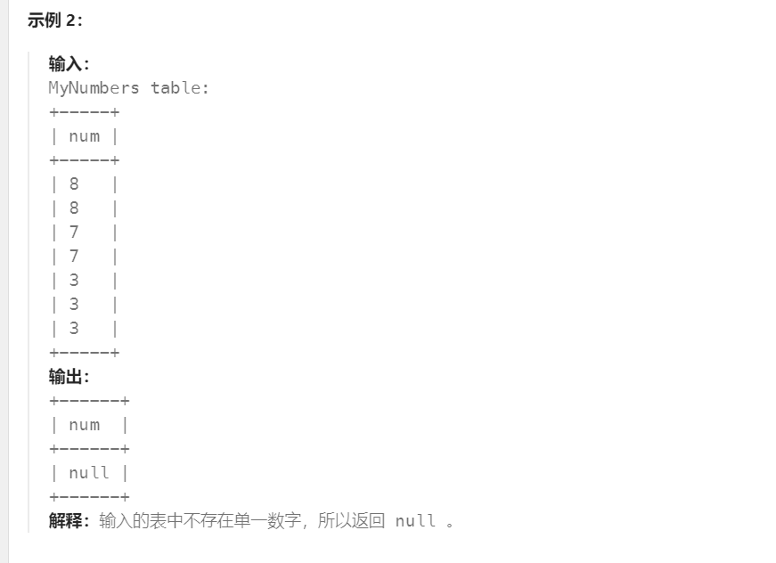 28 – 只出现一次的最大数字（高频 SQL 50 题基础版)插图(2)