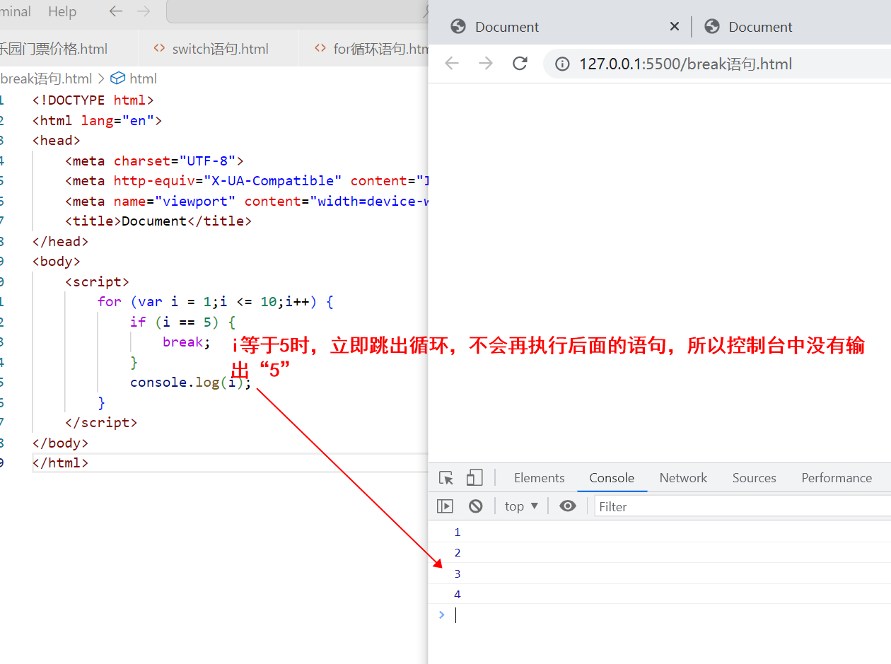 〖大前端 – 基础入门三大核心之JS篇⑱〗- JavaScript的流程控制语句「break 和 continue语句」插图(2)