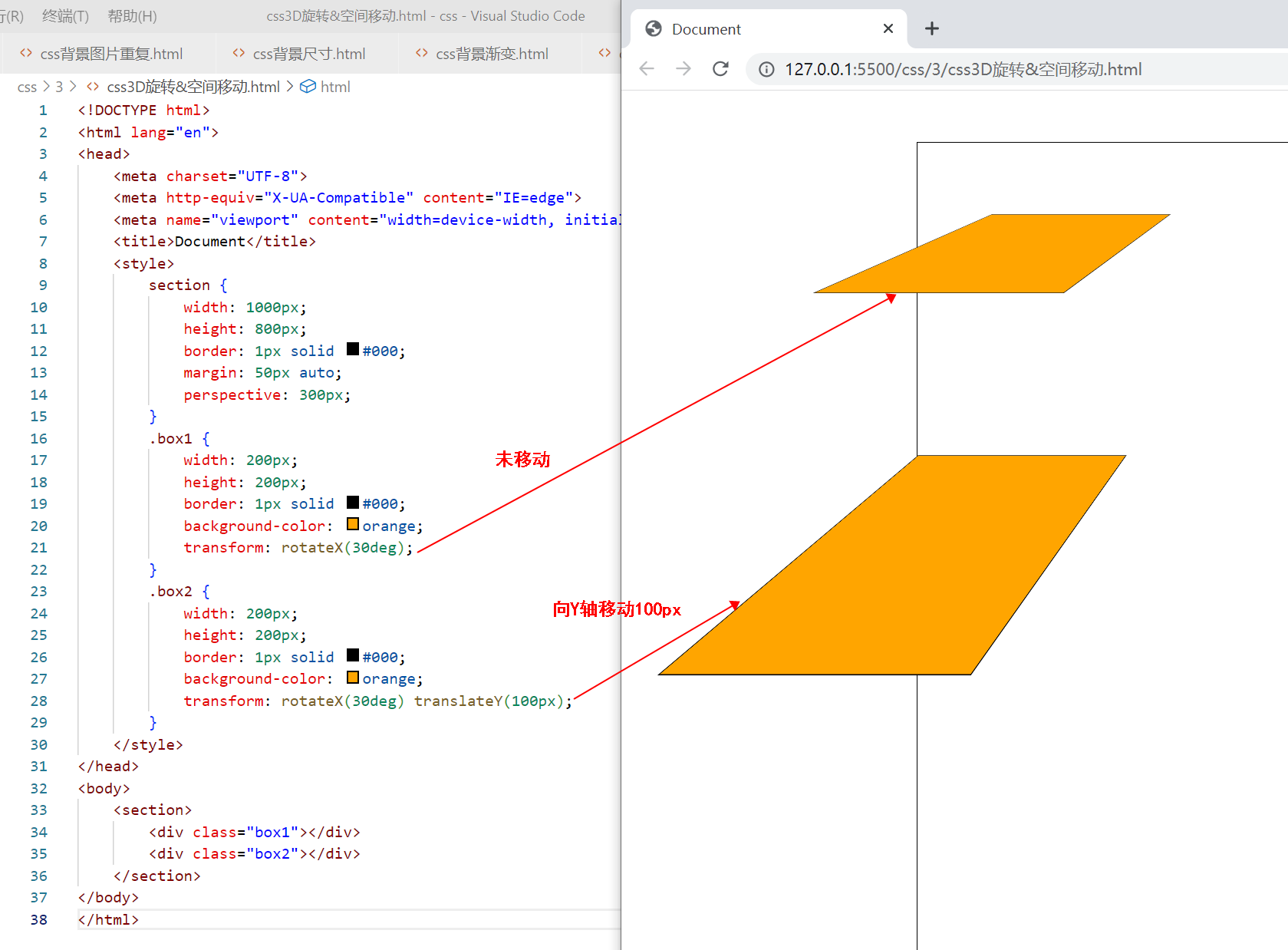 〖大前端 – 基础入门三大核心之CSS篇㉑〗- 3D变形 与空间移动插图(6)