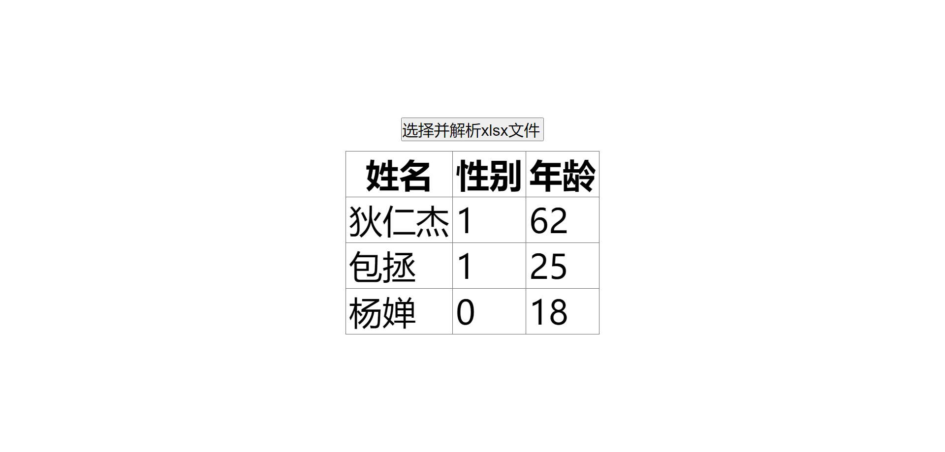 web前端之解析xlsx文件、Excel表格转为JSON数据、script标签的type属性、使用webApi选择文件、单元格的地址索引、获取对象的长度、获取属性的数量、限制文件类型、动态添加类名插图