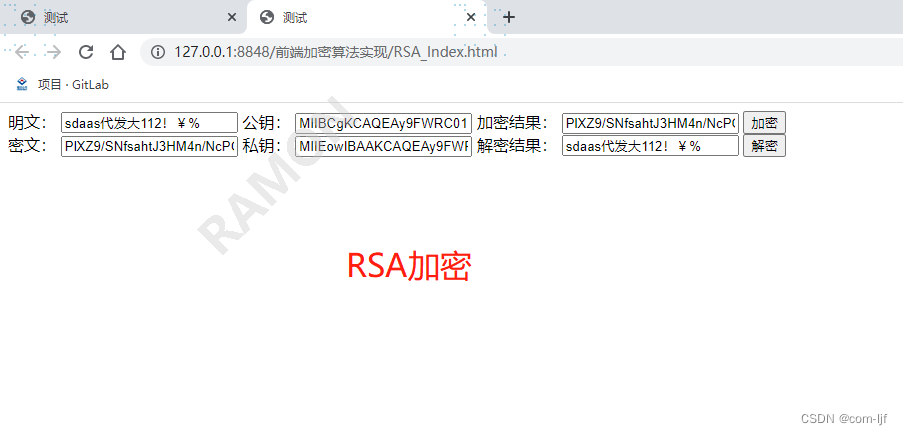 C# 实现对称加密算法（AES）与非对称加密算法（RSA），包含前端加密对应算法实现插图(1)