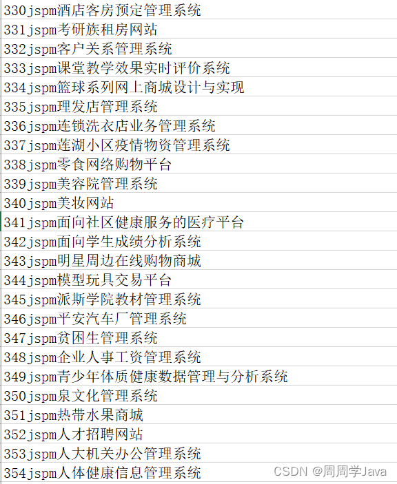 计算机毕业设计项目、管理系统、可视化大屏、大数据分析、协同过滤、推荐系统、SSM、SpringBoot、Spring、Mybatis、小程序项目编号1-500插图(8)