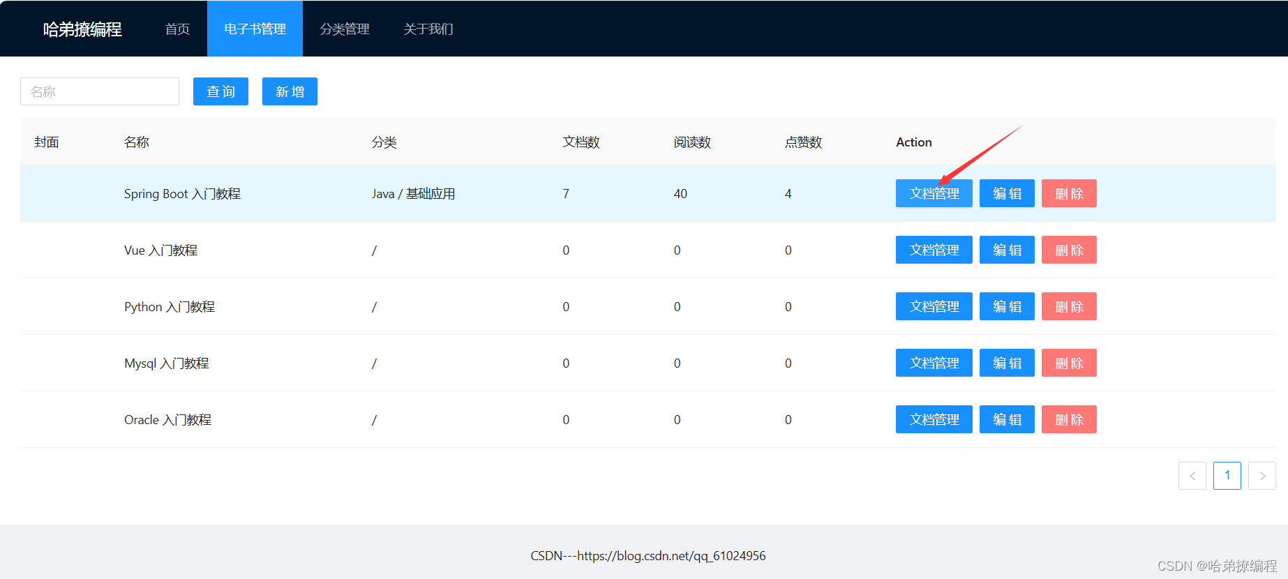 【wiki知识库】06.文档管理页面的添加–前端Vue部分插图(2)