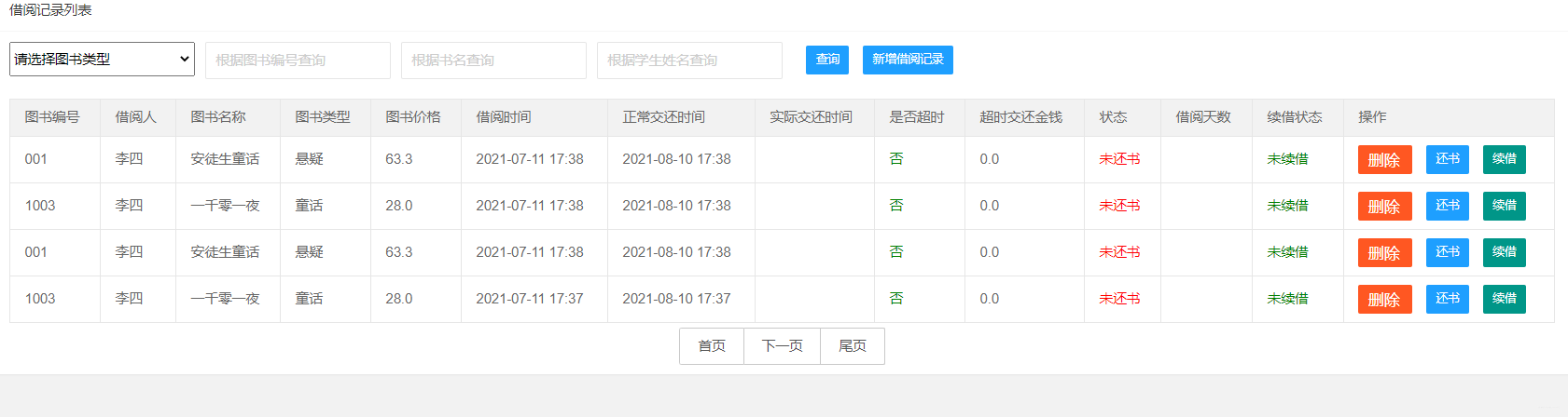 java毕业设计项目 Java Web图书管理系统毕业设计插图(11)