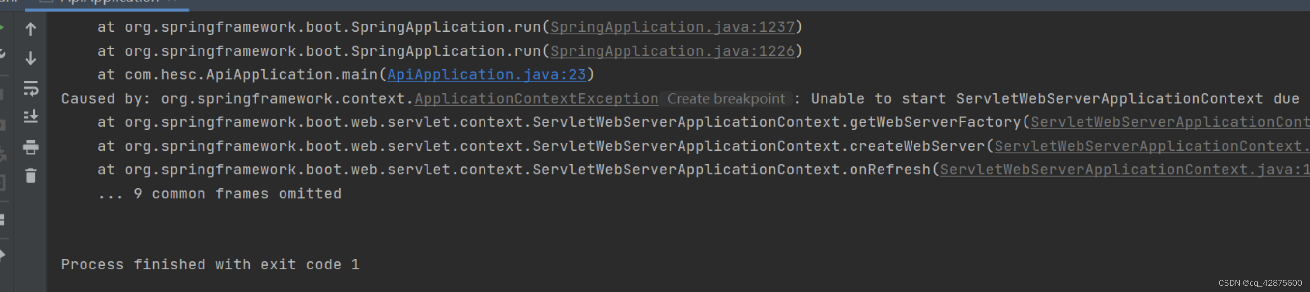 Unable to start web server； nested exception is org.springframework.context.ApplicationContextExcept插图