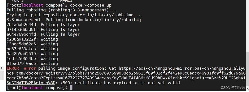 解决Docker容器启动RabbitMQ报错：error pulling image configuration插图