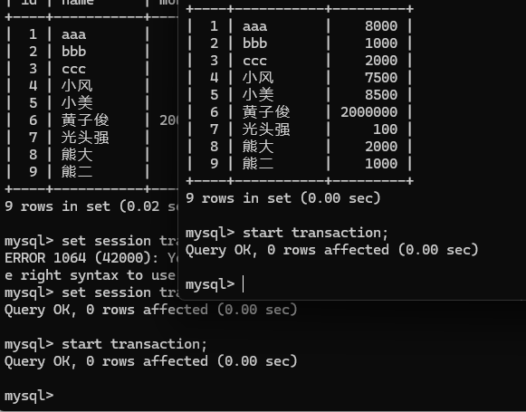 mySql的事务（操作一下）插图(1)