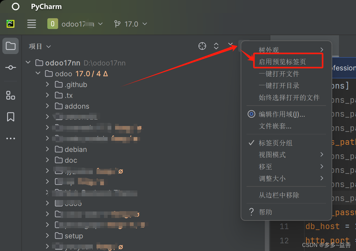 【Pycharm】设置双击打开文件插图