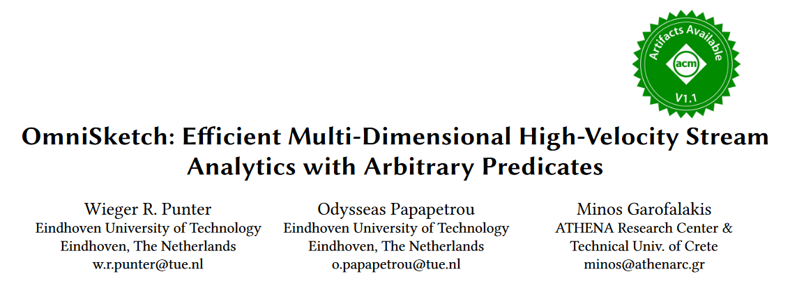 【论文阅读】– Omnisketch：高效的多维任意谓词高速流分析插图(1)