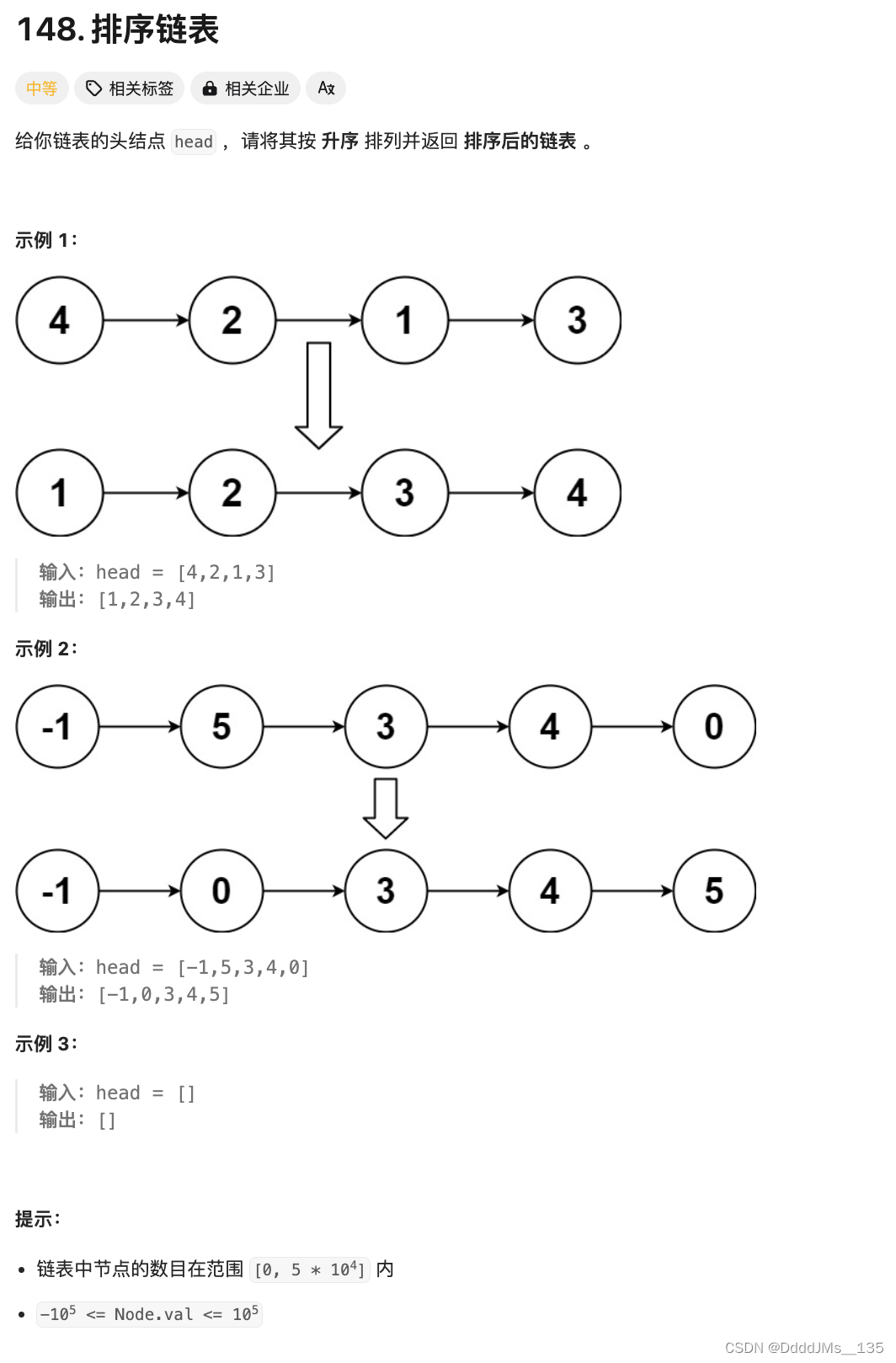 C语言 | Leetcode C语言题解之第148题排序链表插图