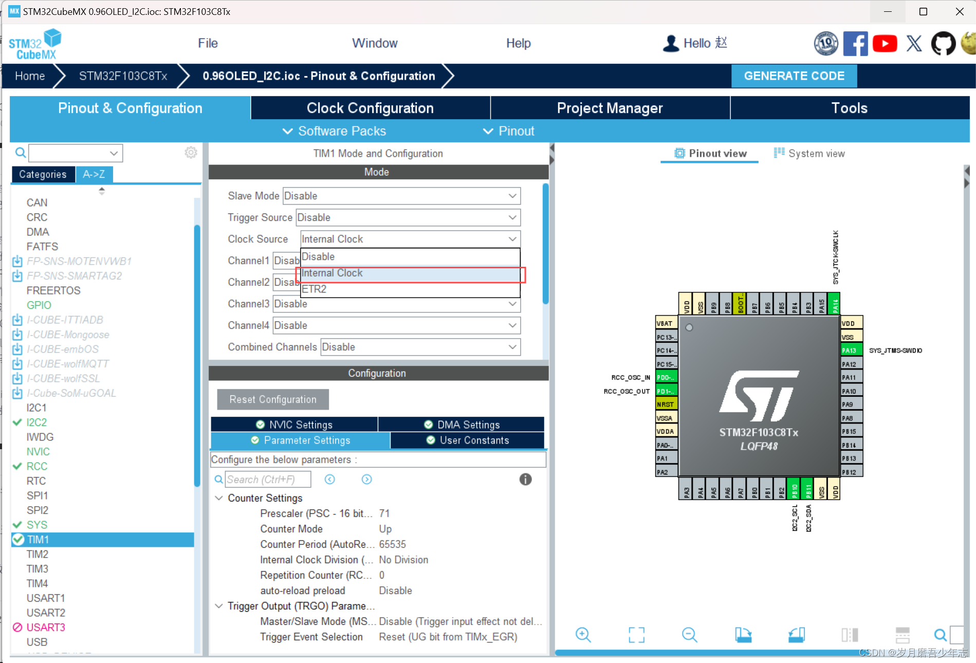 【stm32单片机应用】基于I2C协议的OLED显示(利用U82G库)插图(3)